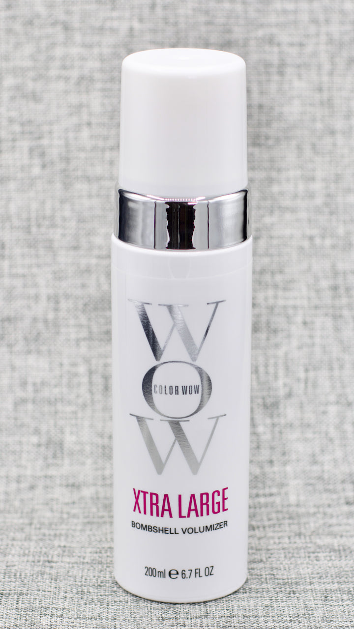 ColorWow Xtra Large Bombshell Volumizer has first-of-a-kind non-drying volumizing technology; no alcohol or salts; instantly thickens; lasts for days. Our hair volumizer is free of alcohol, salt, drying resins typically used to create volume. Massive volume plus super healthy hair quality. Long-lasting. Innovative light, frothy formula for weightless volume. Heat protection.