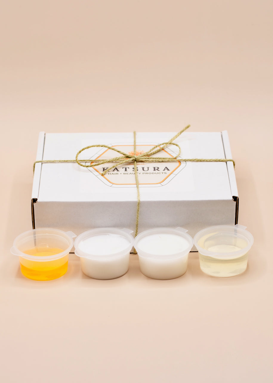 Hard Water sample haircare boxes are eco-friendly packages that contains four curated salon-quality products, each carefully chosen to combat the effects of mineral-rich water on different hair types.