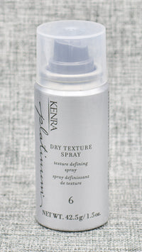 Kenra Platinum Dry Texture Spray increases texture and fullness. Ultra-lightweight, non-drying formulation leaves the hair with a matte finish while absorbing oils and impurities. Hold level 6