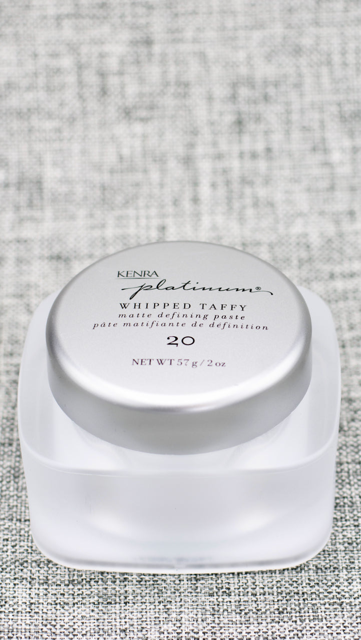 Kenra Platinum Whipped Taffy 20 provides an airy, high-hold matte finish. This hair styling cream is a versatile product that can sculpt, smooth, or texturize any style without adding weight due to its whipped soufflé texture.  Hold level 20