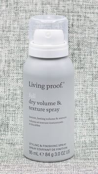 Living Proof Full Dry Volume & Texture Spray is a versatile texturizing spray that turns up the volume on different styles for an imperfectly perfect lived-in look and feel. long-lasting volume and texture for fine hair. Provides buildable. Heat protection up to 410° F/210° C
Lightly absorbs oil to extend the life of your look. Instantly transforms fine, flat, or thin hair. Works on dry hair