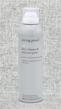 Living Proof Full Dry Volume & Texture Spray is a versatile texturizing spray that turns up the volume on different styles for an imperfectly perfect lived-in look and feel. long-lasting volume and texture for fine hair. Provides buildable. Heat protection up to 410° F/210° C
Lightly absorbs oil to extend the life of your look. Instantly transforms fine, flat, or thin hair. Works on dry hair