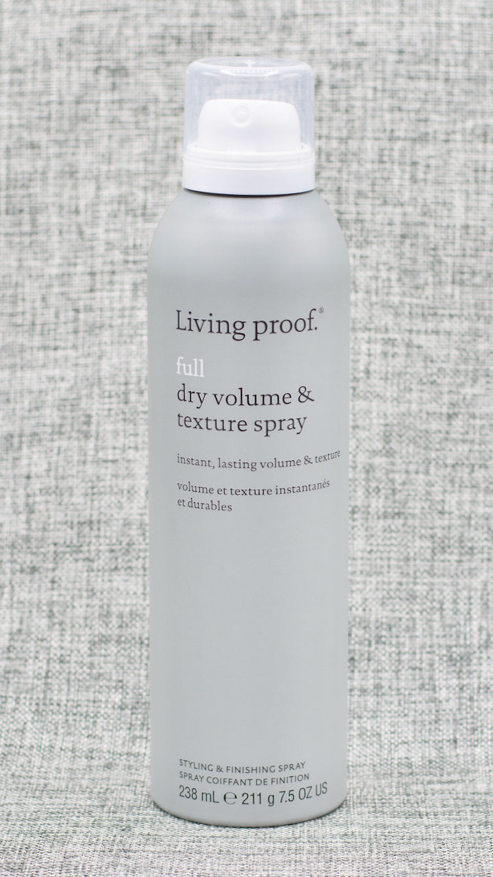 Living Proof Full Dry Volume & Texture Spray is a versatile texturizing spray that turns up the volume on different styles for an imperfectly perfect lived-in look and feel. long-lasting volume and texture for fine hair. Provides buildable. Heat protection up to 410° F/210° C
Lightly absorbs oil to extend the life of your look. Instantly transforms fine, flat, or thin hair. Works on dry hair