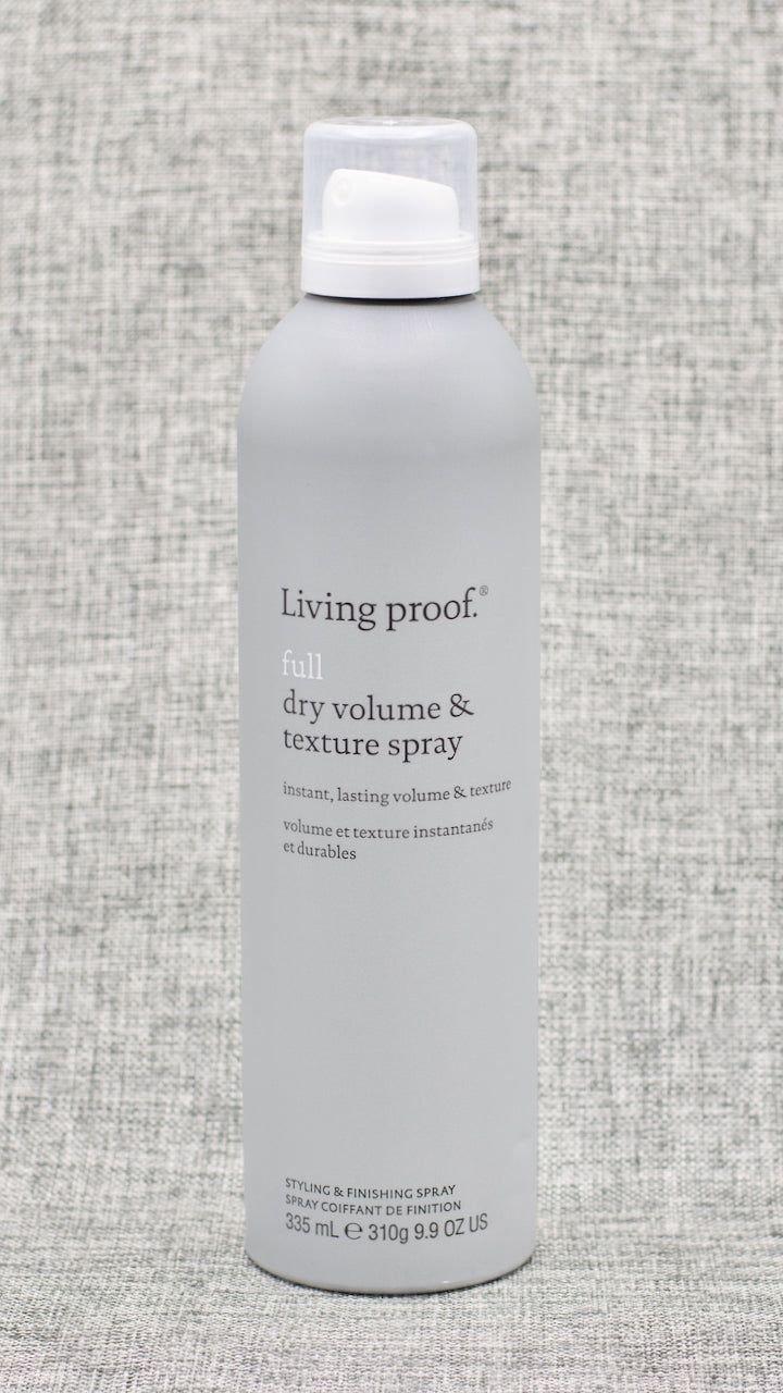 Living Proof Full Dry Volume & Texture Spray is a versatile texturizing spray that turns up the volume on different styles for an imperfectly perfect lived-in look and feel. long-lasting volume and texture for fine hair. Provides buildable. Heat protection up to 410° F/210° C
Lightly absorbs oil to extend the life of your look. Instantly transforms fine, flat, or thin hair. Works on dry hair