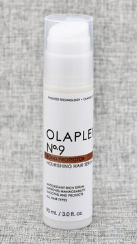 Olaplex Nº.9 Bond Protector Nourishing Hair Serum. Anti-damage hair shield. Seeing dull hair, tangles, or poor style retention? These could be signs of pollution or heat damage. Protect your hair from daily damage with this weightless, leave-in, silicone-free hair serum