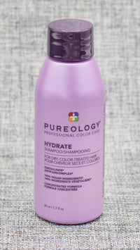 Pureology Hydrate Shampoo. A Creamy, luxurious shampoo that deeply hydrates normal to thick dry, color-treated hair. Adds moisture. Replenishes dry hair. For Medium to thick hair types.