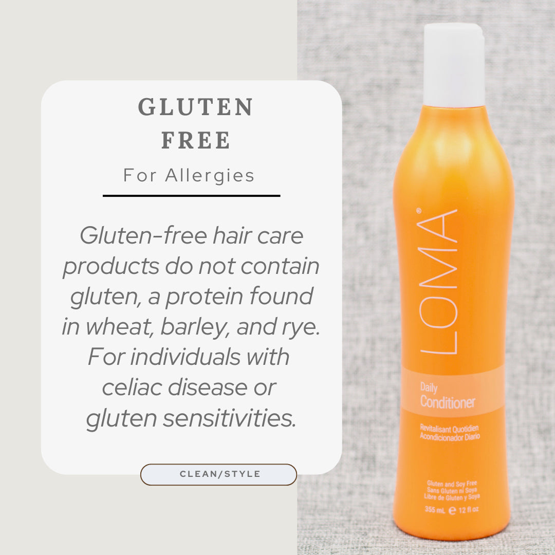 hair products that do not contain gluten, a protein found in wheat, barley, and rye. These products are suitable for individuals who have celiac disease or gluten sensitivities