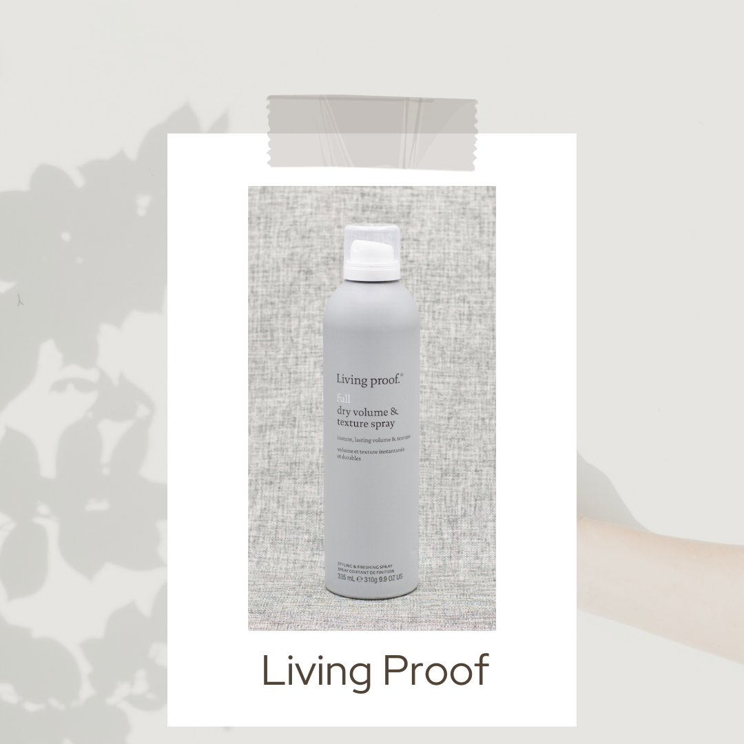 A collection of hair products from living proof