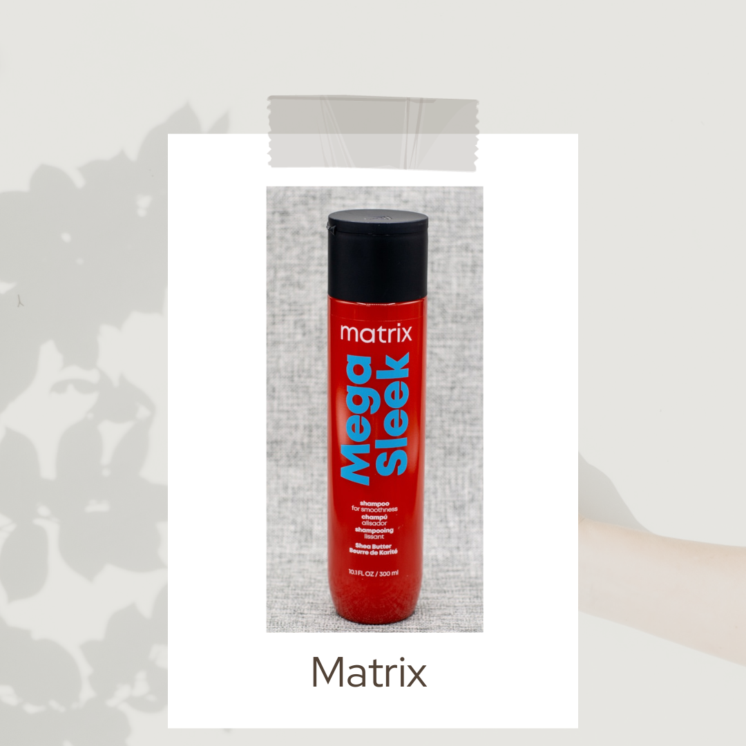 A specifically curated collection of Matrix salon professional hair care products including shampoo, conditioner, heat protectant, styling products. 