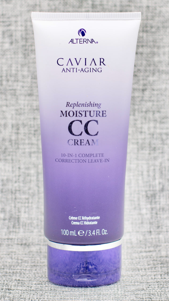 Caviar Anti-Aging Replenishing Moisture CC Cream is a leave-in hair treatment and styling cream that perfects hair in 10 different and unbelievable ways. It provides moisture, shine, smoothness, softness, anti-breakage, heat protection, light hold, UV color protection, manageability, and strength—everything your hair needs to look absolutely beautiful, healthy, and flawless.