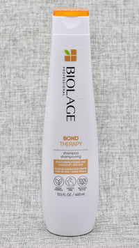 Biolage Bond Therapy Sulfate-Free Shampoo for overprocessed, damaged hair builds bonds from the inside out. Infused with coconut oil and citric acid, nourishes hair and reinforces weak bonds leaving dry damaged hair stronger, softer, and intensely conditioned without feeling weighed down. Sulfate-free shampoo for overprocessed, damaged hair that gently cleanses and builds bonds from the inside out. It is very thick and luxurious for dry, over processed hair.