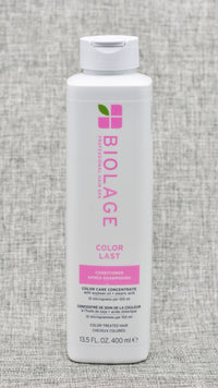 Biolage ColorLast Conditioner is a gentle conditioner that leaves hair soft and detangled with extra shine and depth of color. Color-treated hair often loses its color luster over time. Inspired by nature's fade-defying orchid, Biolage ColorLast Conditioner helps maintain the color depth, tone shine for vivid color-treated hair.