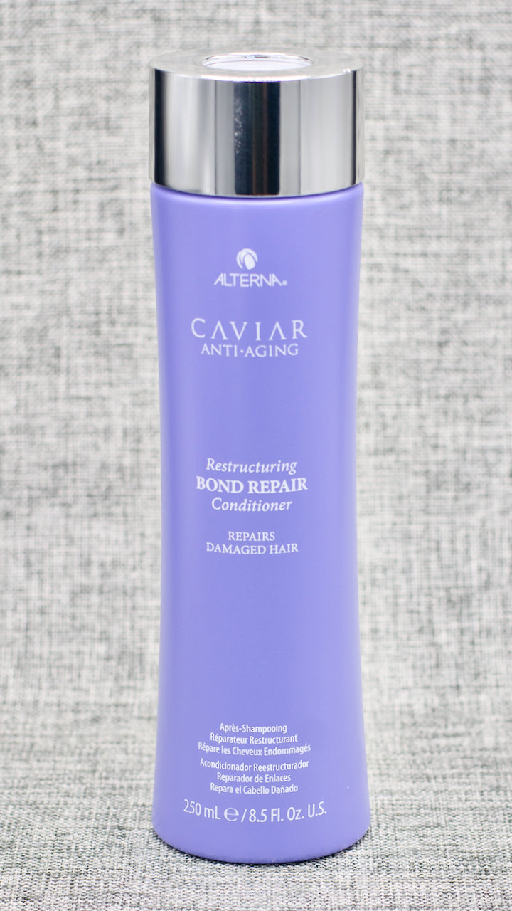 Caviar Bond Repair Conditioner, A moisturizing, reparative conditioner that protects and repairs damaged hair, mends split ends, reduces frizz and makes hair smooth and soft. Perfect for straight, wavy, curly, coiled and tightly coiled hair.