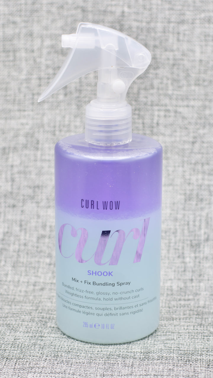  ColorWow Curl Shook Mix + Fix Bundling Spray, is a shake-to-activate spray for perfectly defined, glossy, frizz-free curls. “Naked Technology” feels like nothing’s on the hair!