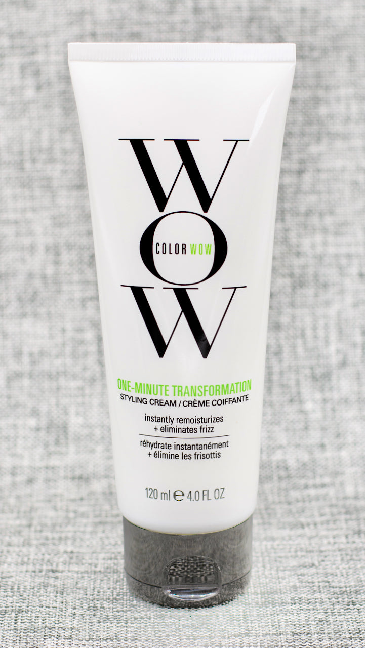 ColorWow One-Minute Transformation Styling Cream is a on-the-Spot Frizz Fix smooths, tames and de-frizzes instantly with Avocado and Omega 3’s. Instant on-the-spot frizz fix. Apply our frizz cream to bumps, bends and bed head then either brush or blow dry the unruly sections for a super quick, smooth, polished refresh. No waxy, greasy buildup on hair.