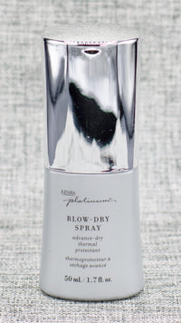 Kenra Platinum Blow-Dry Spray is a ADVANCED DRY THERMAL PROTECTANT. Dramatically decreases blow-dry time up to 50%. Provides intense heat protection from damage and breakage. Lightweight formula detangles, smooths, and softens. Eliminates frizz and resists humidity. Provides long-lasting, healthy looking results.