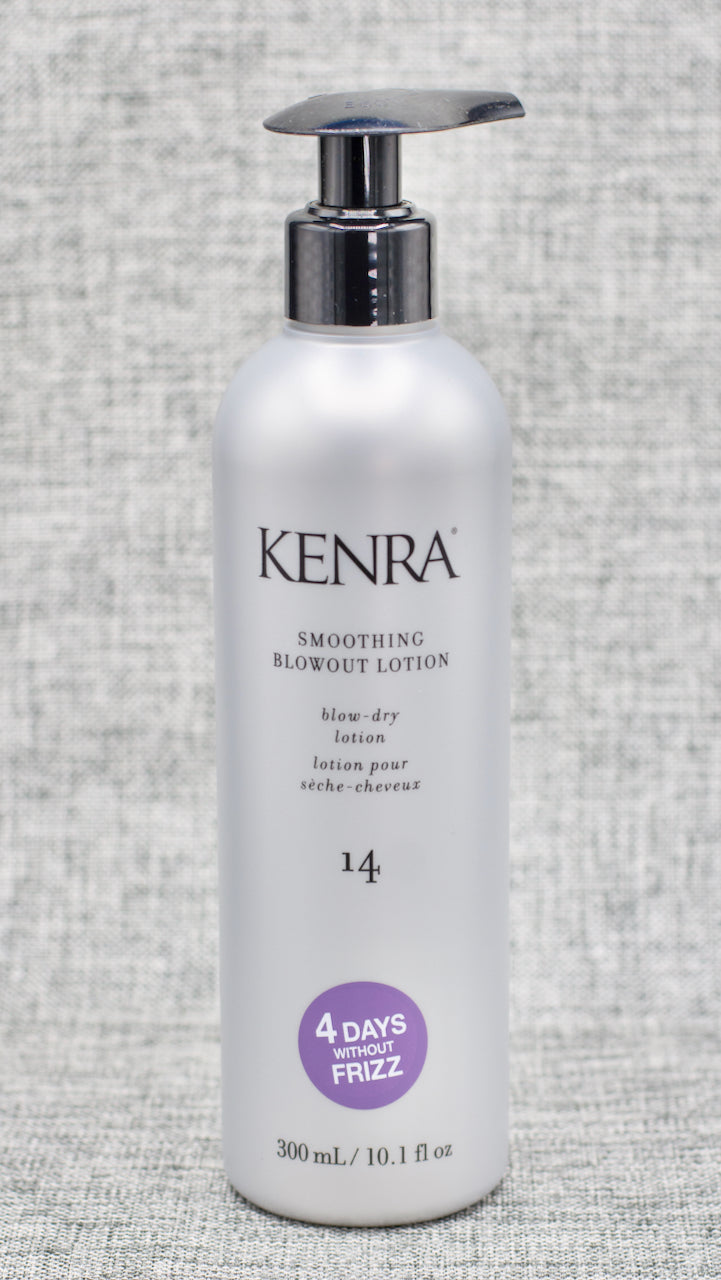 Kenra Smoothing Blowout Lotion, Up to 4 days without frizz. Enhances smoothness  manageability of a blowout. Increases softness, moisture healthy looking hair. Medium hold, ideal for medium to coarse hair. Provides thermal protection up to 450°F