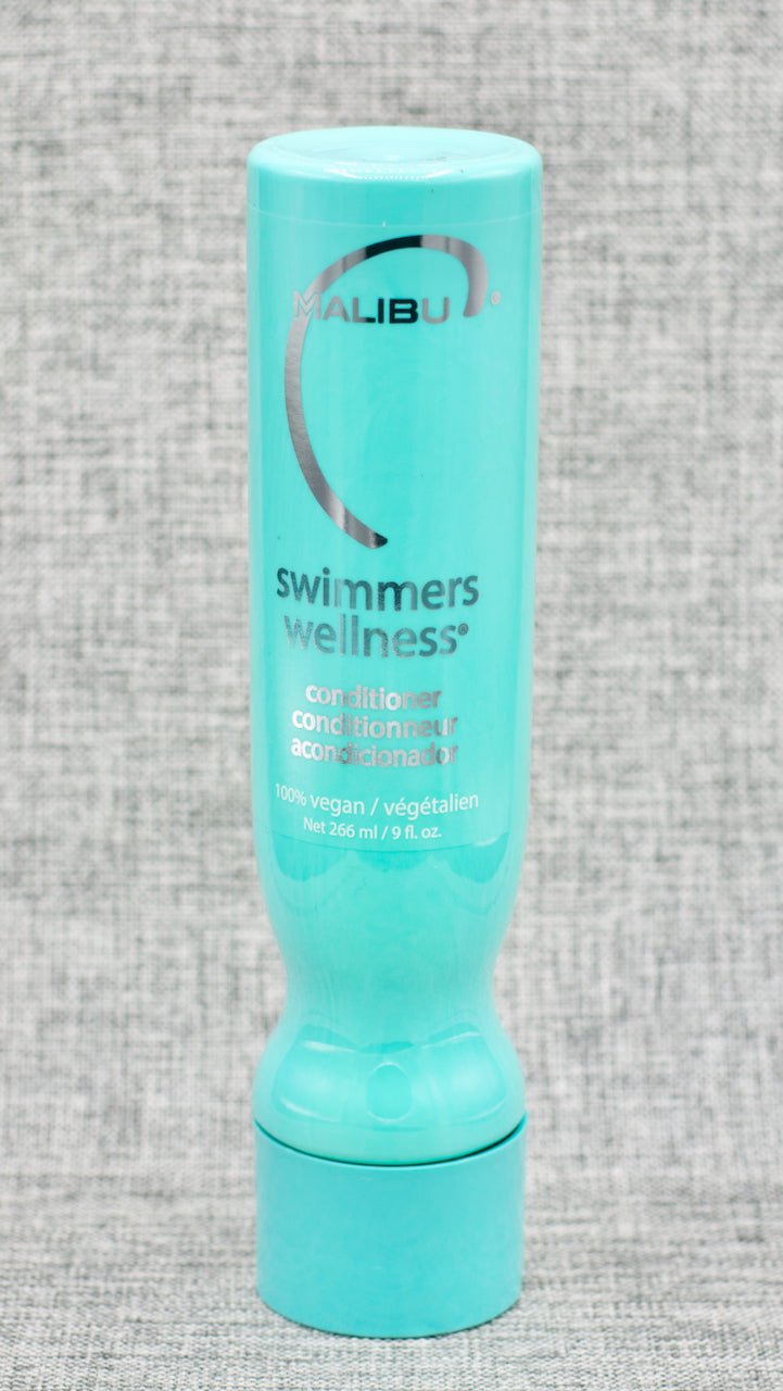 Malibu C Swimmers Wellness Conditioner is The ultimate daily conditioner for swimmers. With powerful plant proteins and a blend of antioxidants, this exclusive conditioner gives unparalleled comb-through and a divine scent! manageable, shinier, and healthier No Preservatives, parabens, added salts and GLUTEN FREE.