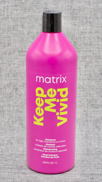 Matrix Keep Me Vivid Sulfate Free Shampoo. The latest sulfate-free technology gently cleanses to maintain vibrancy of fast-fading hair colors.  Keep Me Vivid Shampoo is the next generation SULFATE FREE technology that does it all.