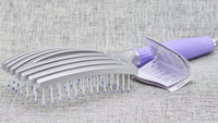 Olivia Garden Fingerbrush is a curved & Vented Paddle Brush. Great for detangling, styling, daily brushing scalp massage. Beautiful, natural styling results.