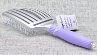 Olivia Garden Fingerbrush is a curved & Vented Paddle Brush. Great for detangling, styling, daily brushing scalp massage. Beautiful, natural styling results.