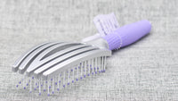 Olivia Garden Fingerbrush is a curved & Vented Paddle Brush. Great for detangling, styling, daily brushing scalp massage. Beautiful, natural styling results.