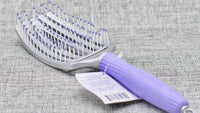 Olivia Garden Fingerbrush is a curved & Vented Paddle Brush. Great for detangling, styling, daily brushing scalp massage. Beautiful, natural styling results.