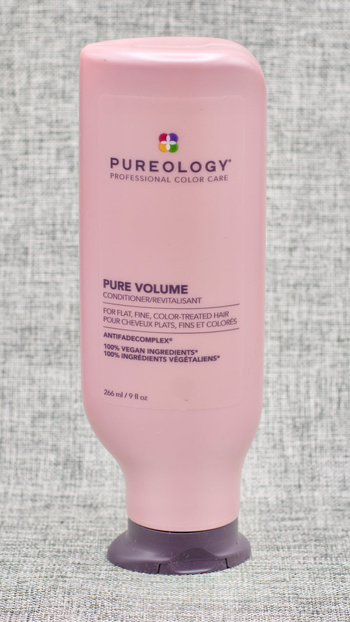 Pureology Pure Volume Conditioner is a Lightweight conditioner that enhances volume and movement without weighing down finer hair. that lifts and supports your hair.