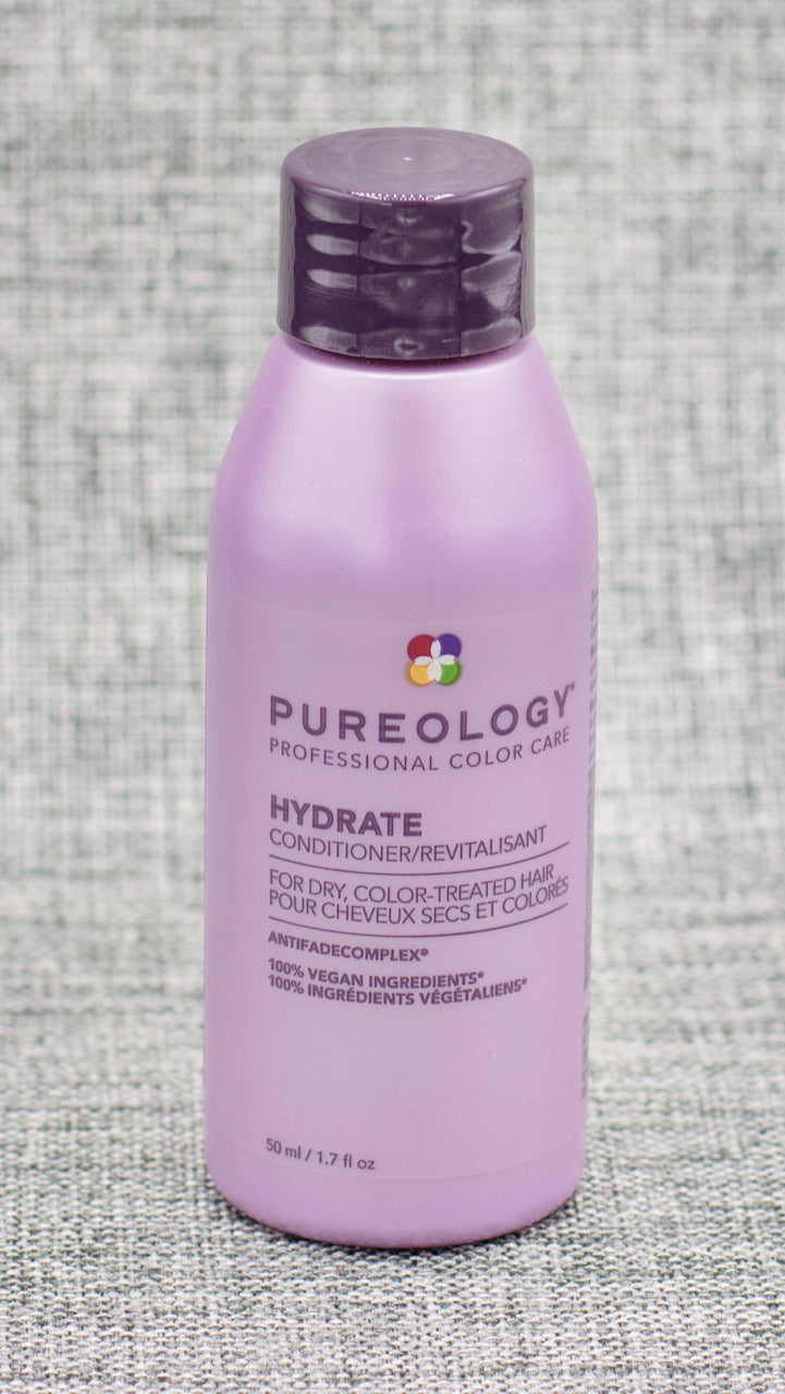 Pureology Hydrate Conditioner. Creamy, luxurious conditioner that deeply softens and nourishes normal to thick dry, color-treated hair. Adds shine and softness. Nourishes dry hair. UV filter blocks 100% of the sun's rays.