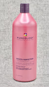 Pureology Smooth Perfection Conditioner. A Creamy conditioner that smooths, moisturizes and lessens frizz in both textured and straight hair. Smooths hair. Lessens frizz. Targets dryness. Soothes scalp. Restores color vibrancy.