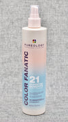 Pureology Color Fanatic Multi Tasking Leave-In Spray. Literally THE BEST leave-in conditioner for strengthening weaker, dry, longer hair. Multi-tasking leave-in spray with 21 benefits that primes, protects, and perfects all hair types. Nourishes and moisturizes. Protects against heat damage. Strengthens and repairs damage. Smooths and adds shine.