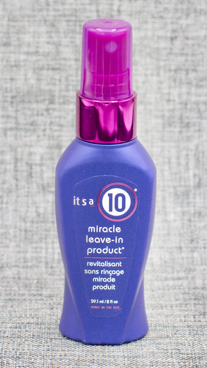 It's a 10 Hair Care 2 oz. It's a 10 Miracle Leave-In Spray