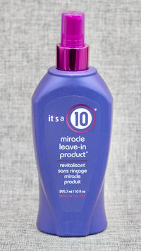 It's a 10 Miracle Leave-In Spray. our Miracle Leave-In Product. A cult-classic, this easy-to-use spray smooths hair, helps eliminate frizz, restores shine, and enhances your hair’s natural body.