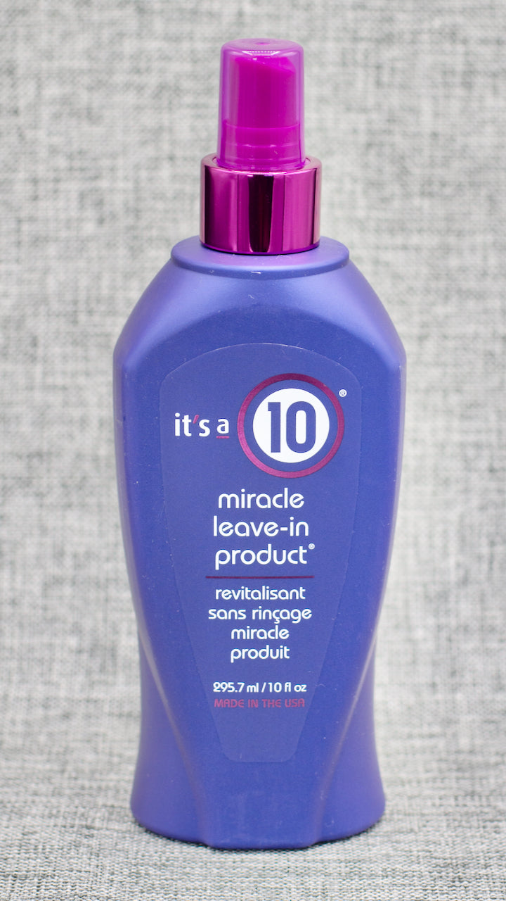 It's a 10 Miracle Leave-In Spray. our Miracle Leave-In Product. A cult-classic, this easy-to-use spray smooths hair, helps eliminate frizz, restores shine, and enhances your hair’s natural body.